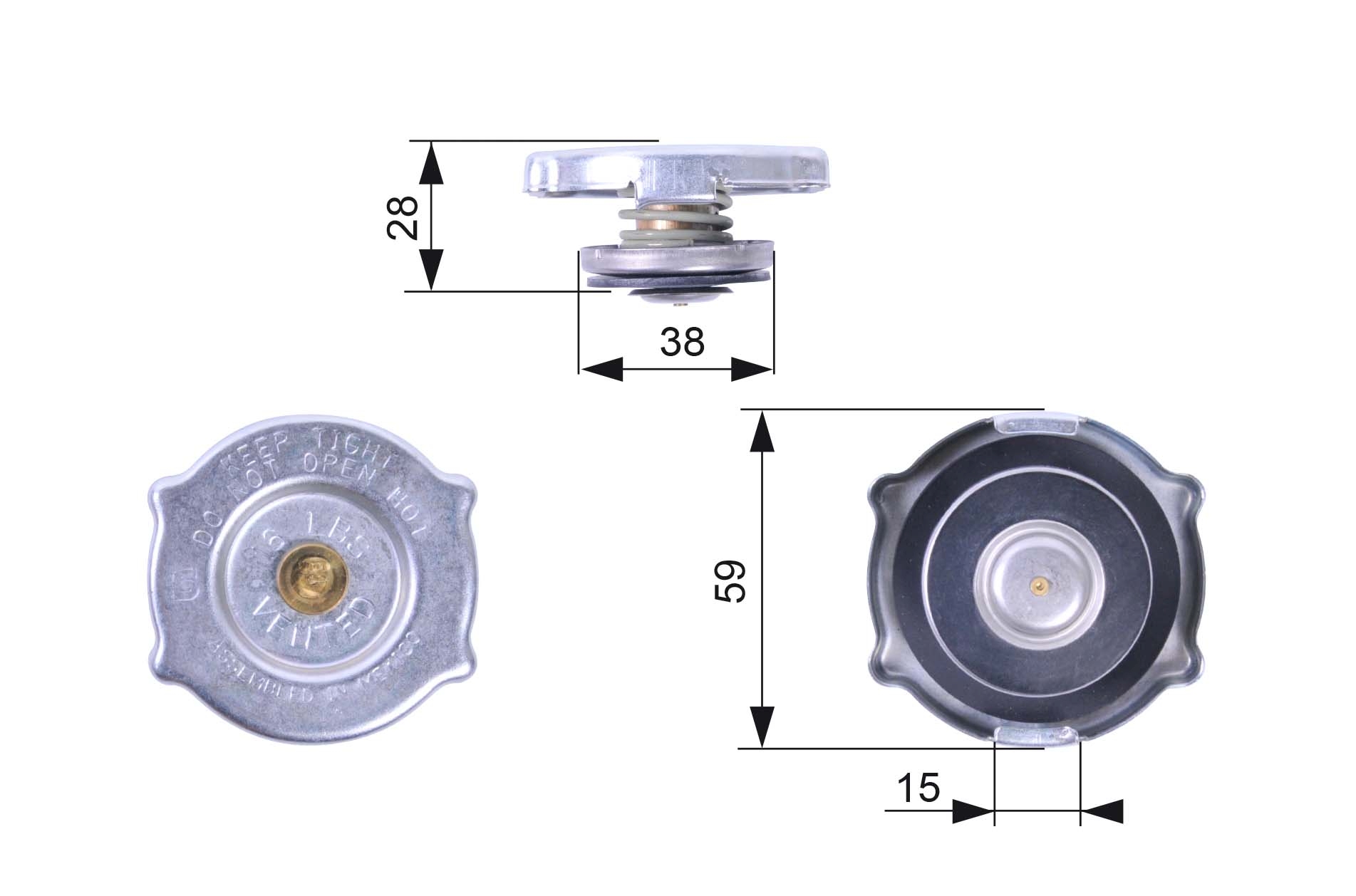 Radiateurdop Gates RC135