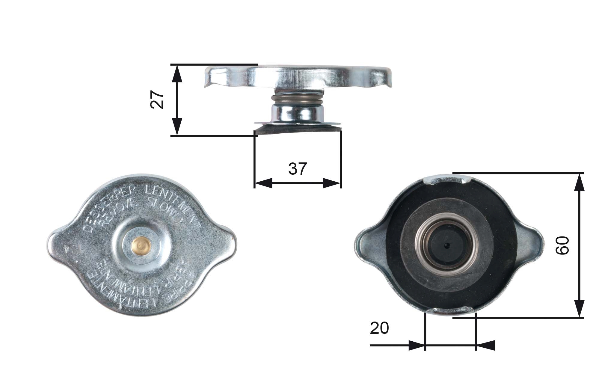 Radiateurdop Gates RC217