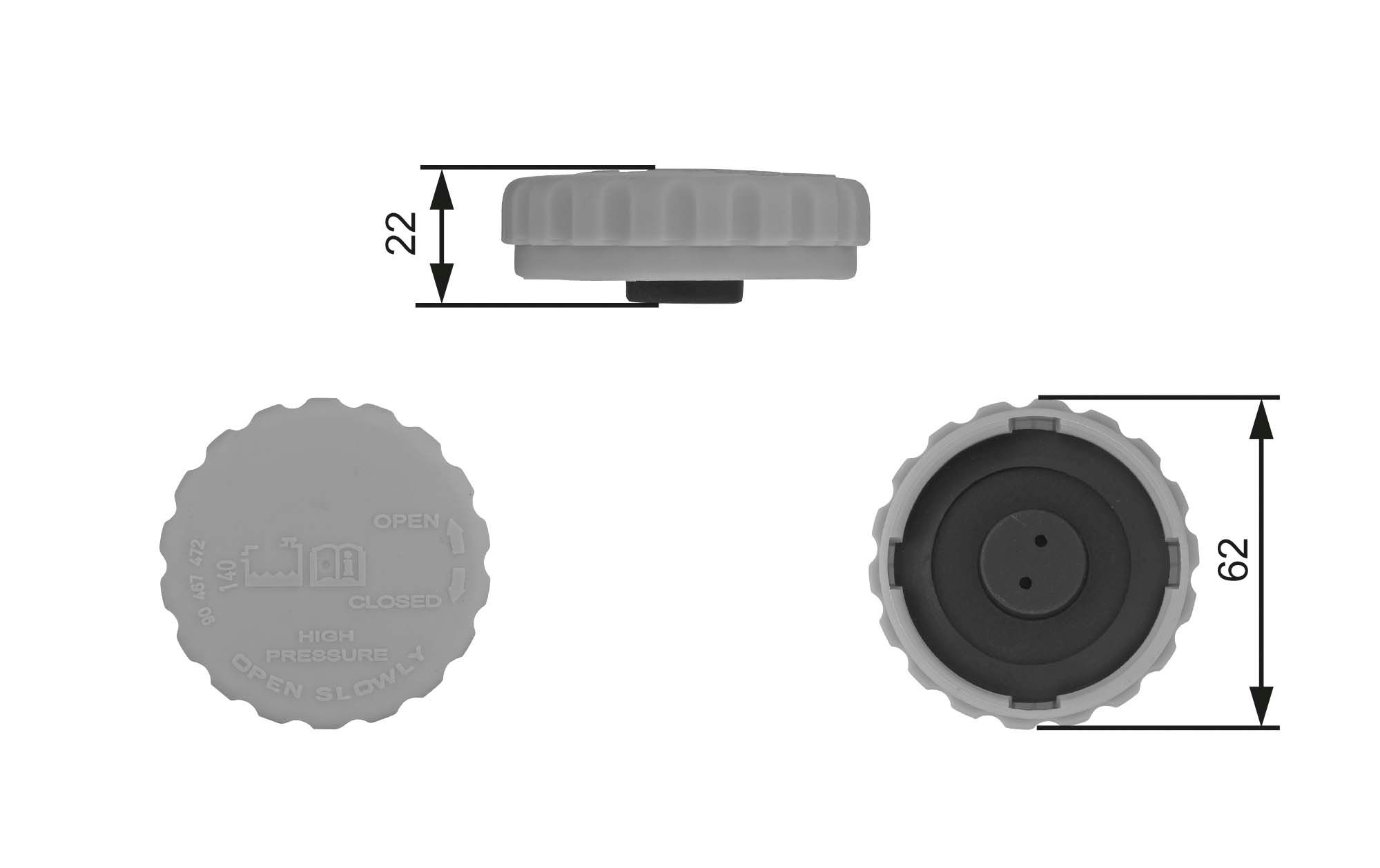 Radiateurdop Gates RC235