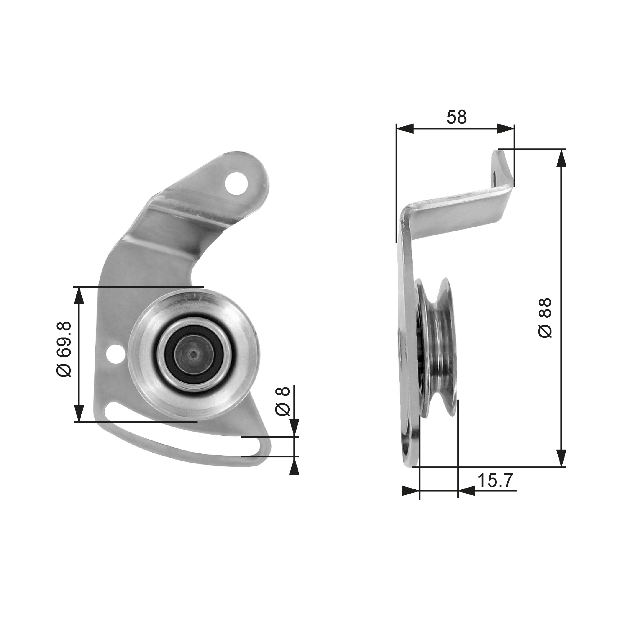 Spanrol (poly) V-riem Gates T36043