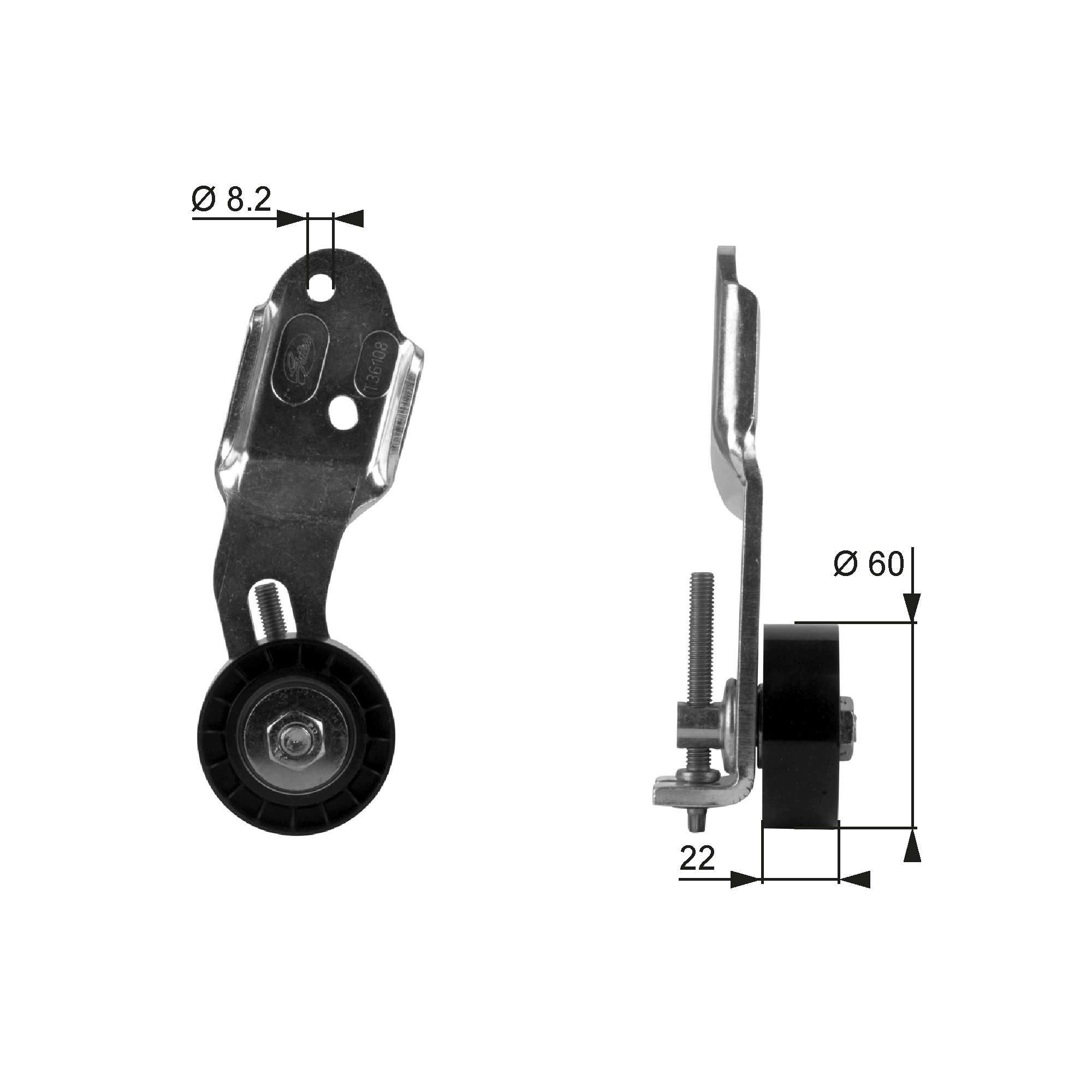 Spanrol (poly) V-riem Gates T36108