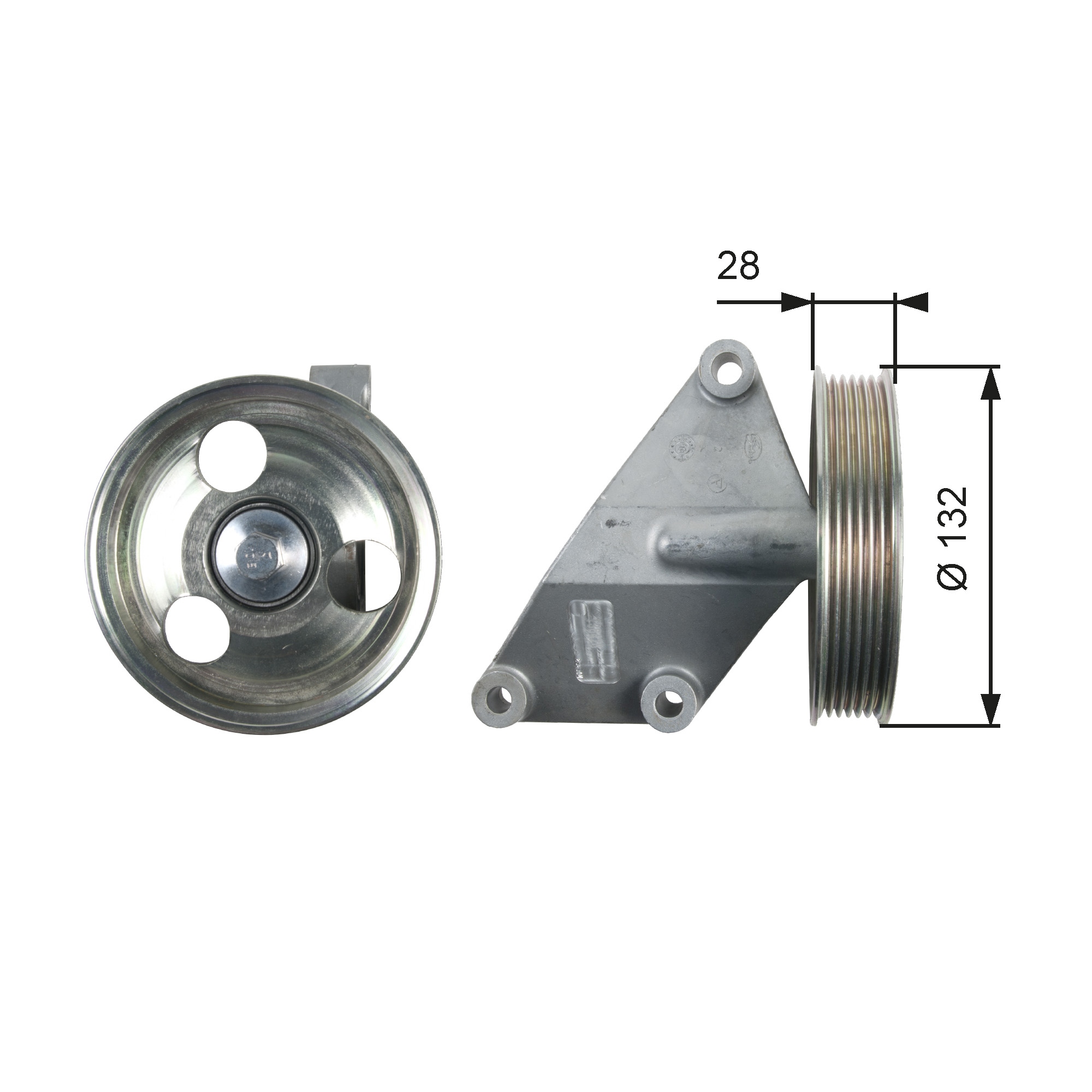 Geleiderol (poly) V-riem Gates T36428