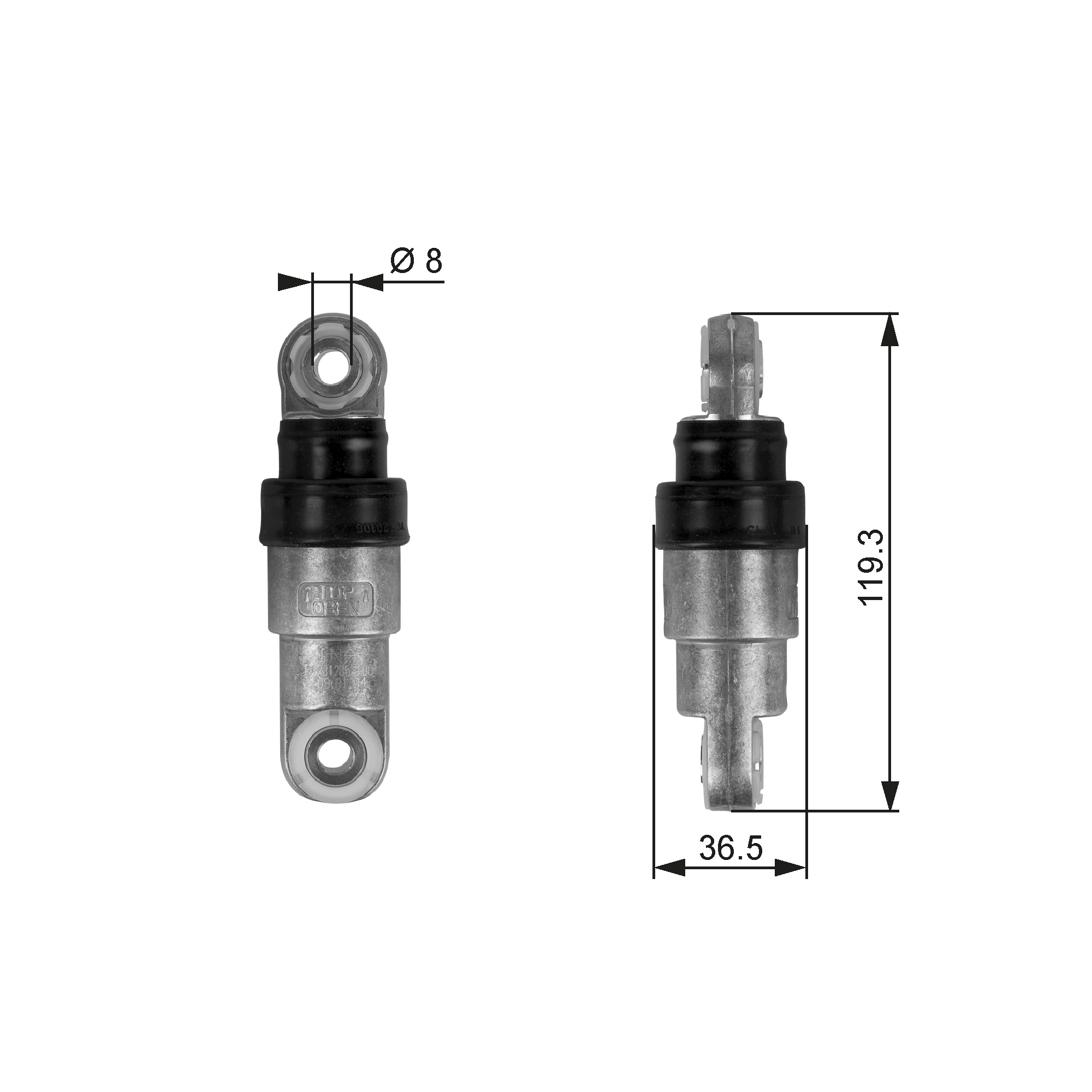 Riemspannerdemper Gates T38218