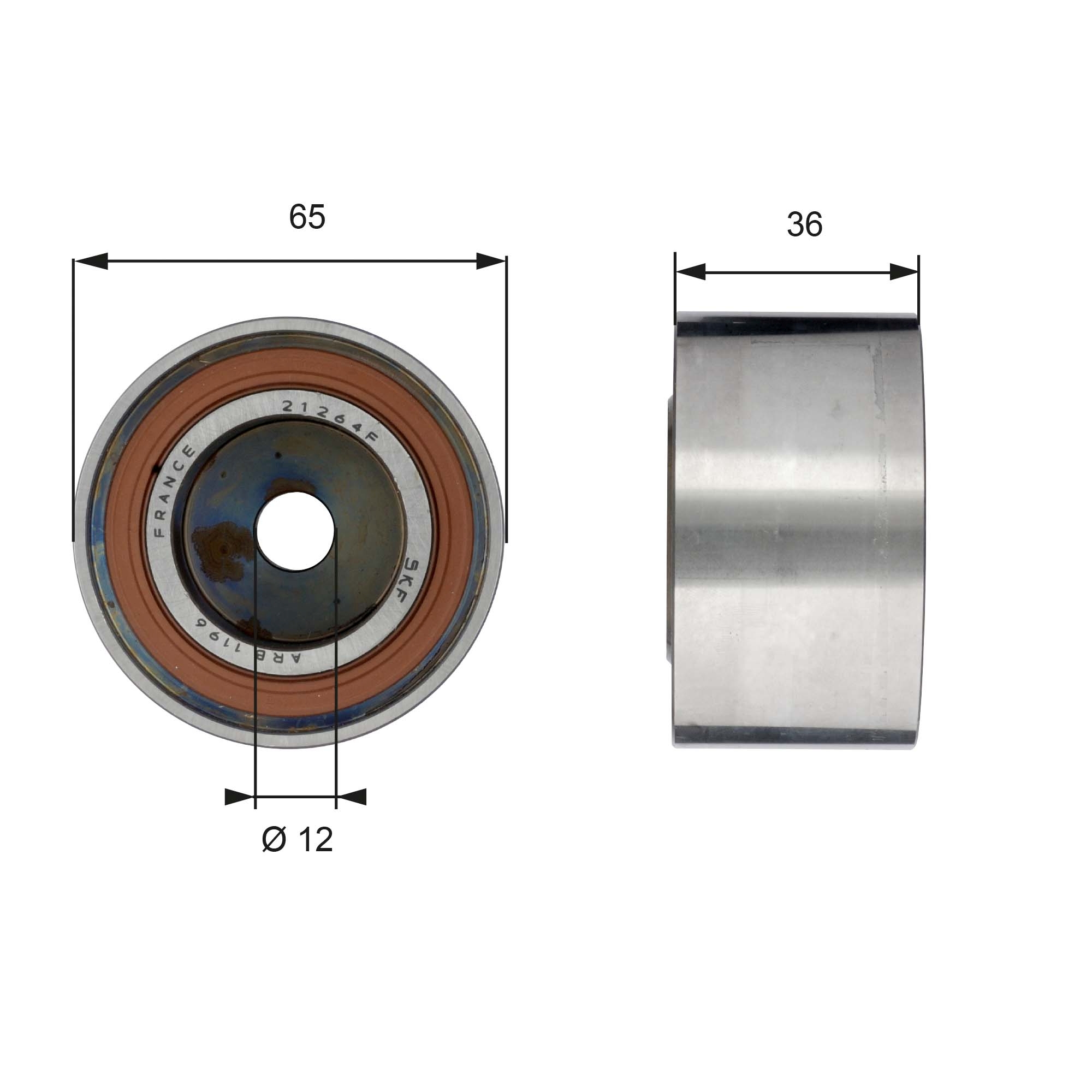 Geleiderol distributieriem Gates T42185