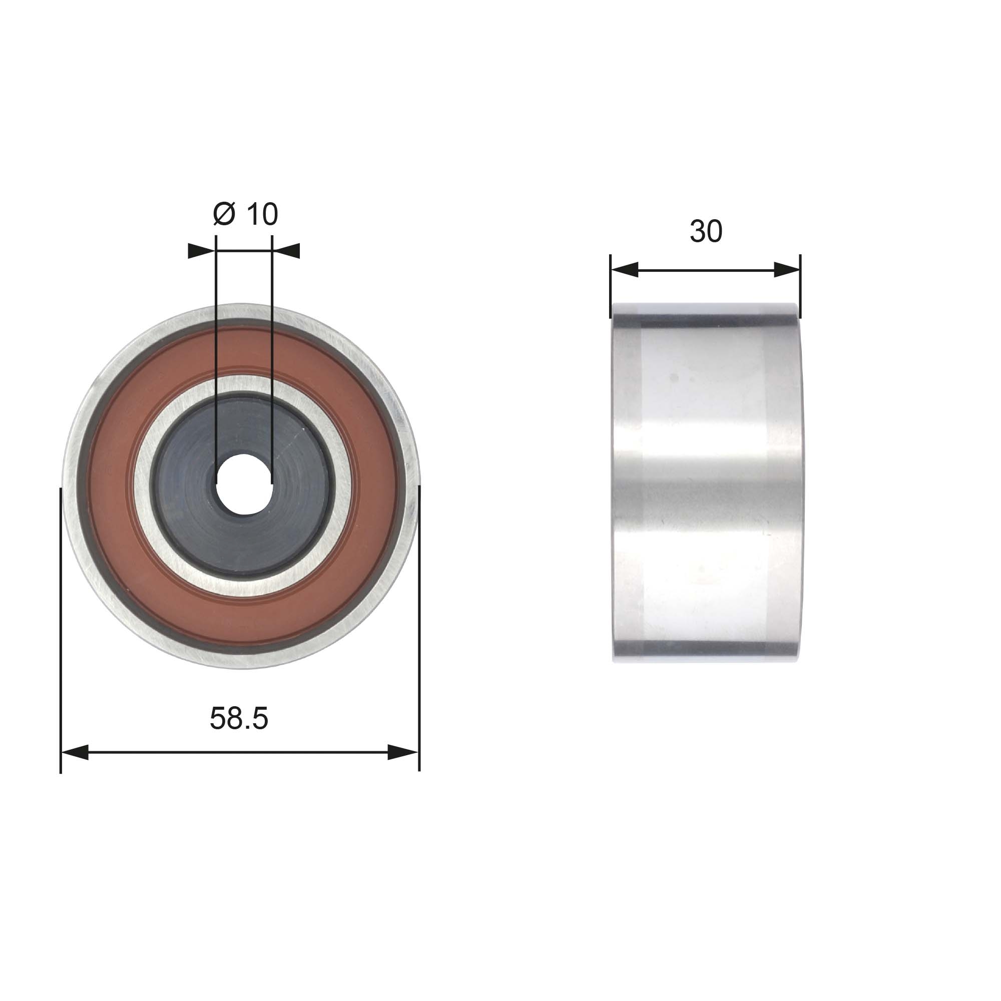 Geleiderol distributieriem Gates T42202