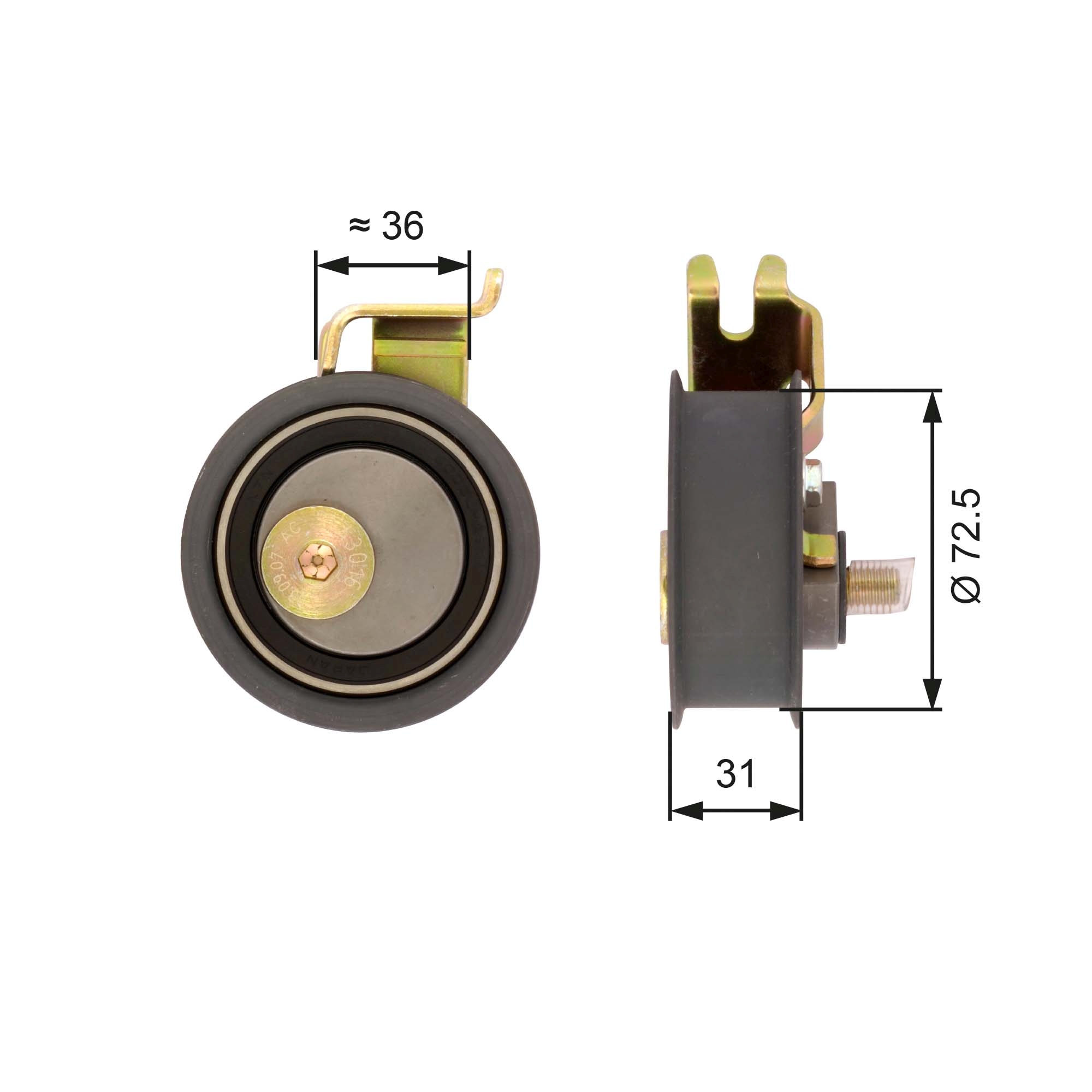 Spanrol distributieriem Gates T43016