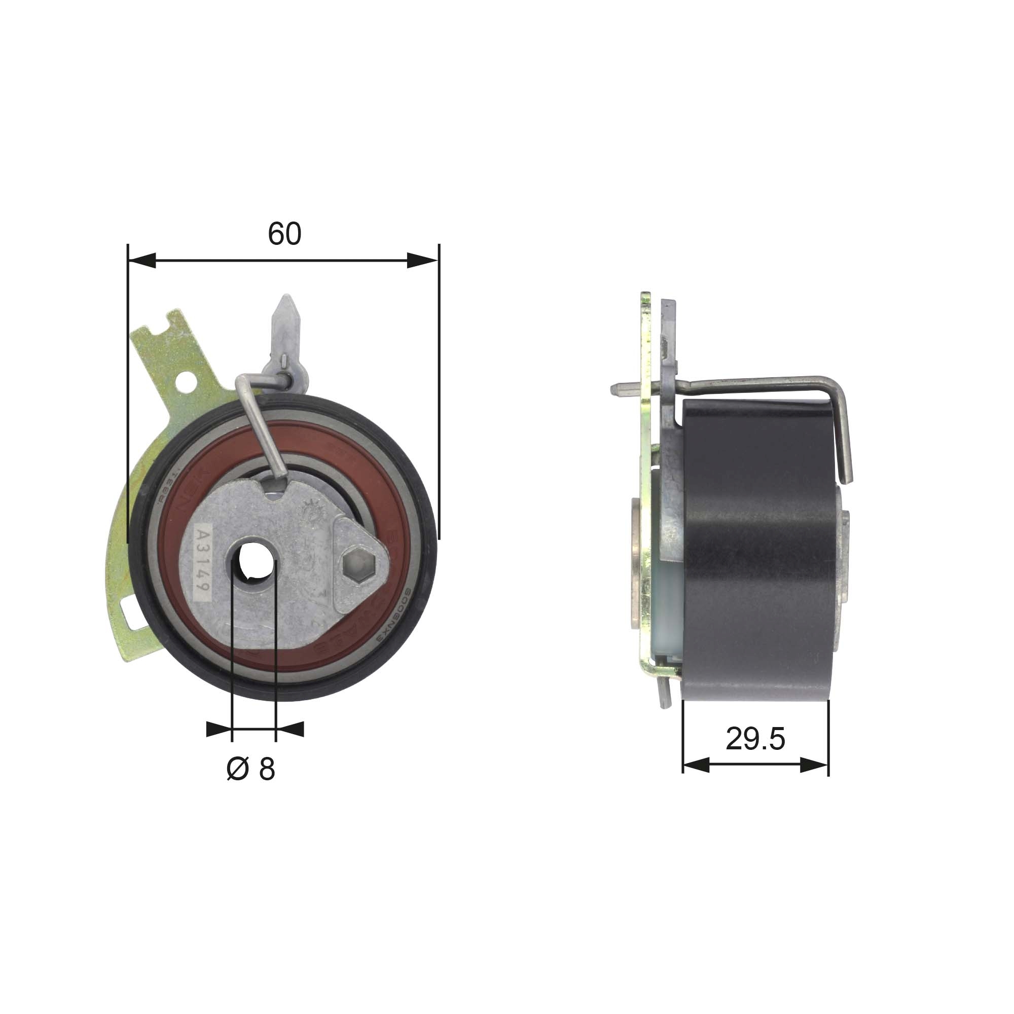 Spanrol distributieriem Gates T43186