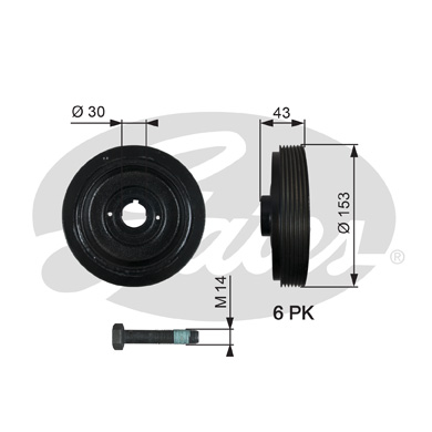 Krukaspoelie Gates TVD1005A