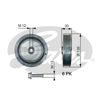 Krukaspoelie Gates TVD1008A