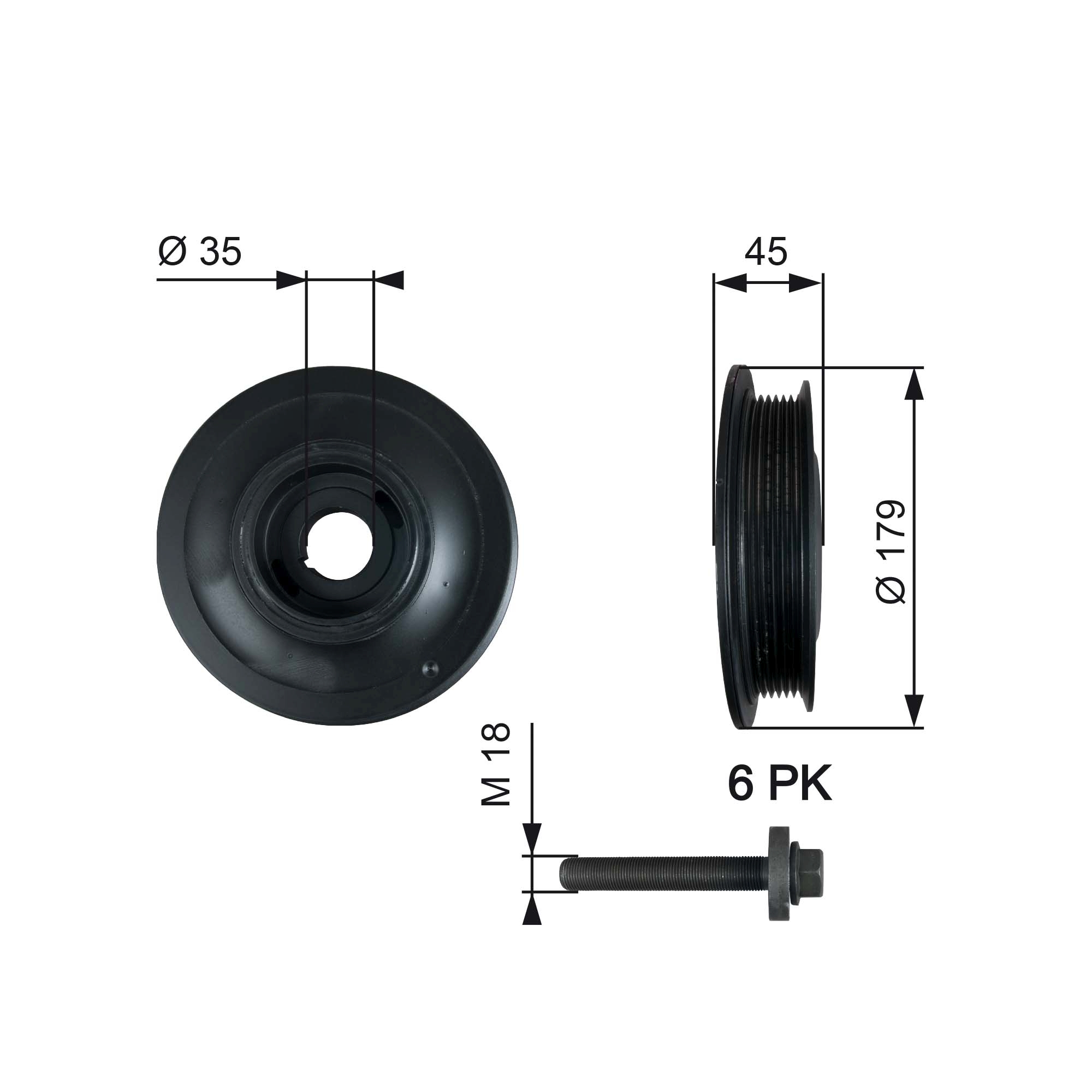 Krukaspoelie Gates TVD1012A