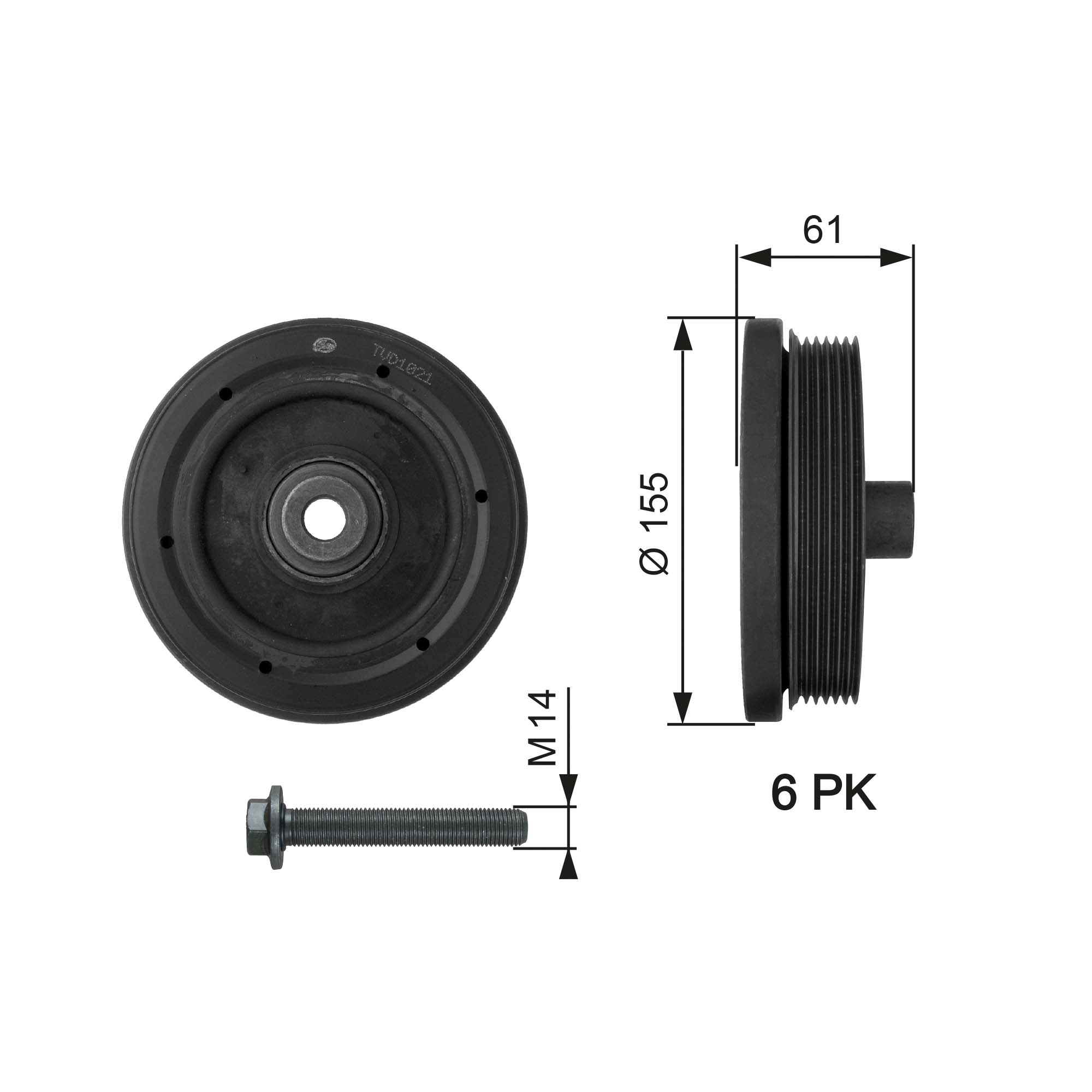 Krukaspoelie Gates TVD1021A