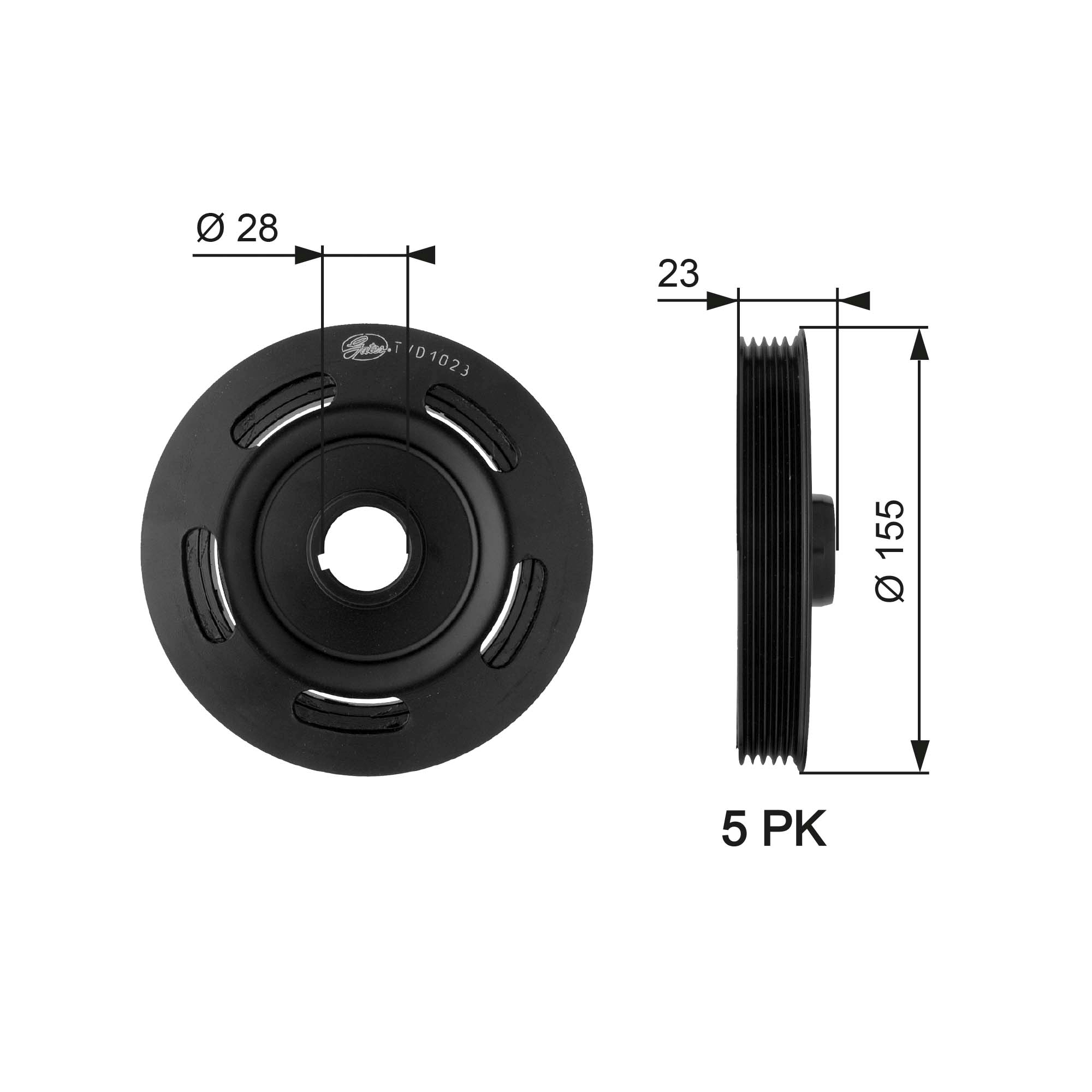 Krukaspoelie Gates TVD1023