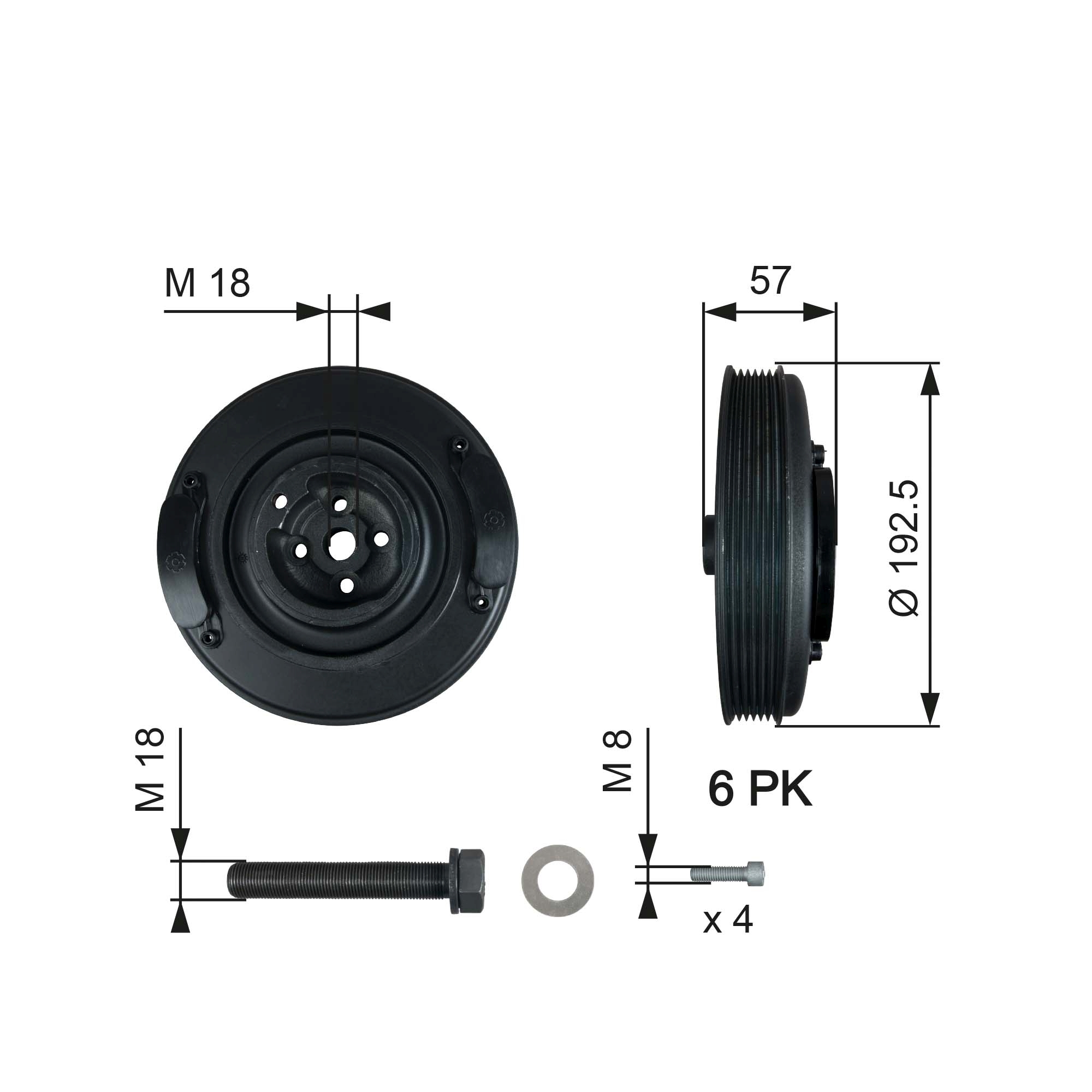 Krukaspoelie Gates TVD1033A