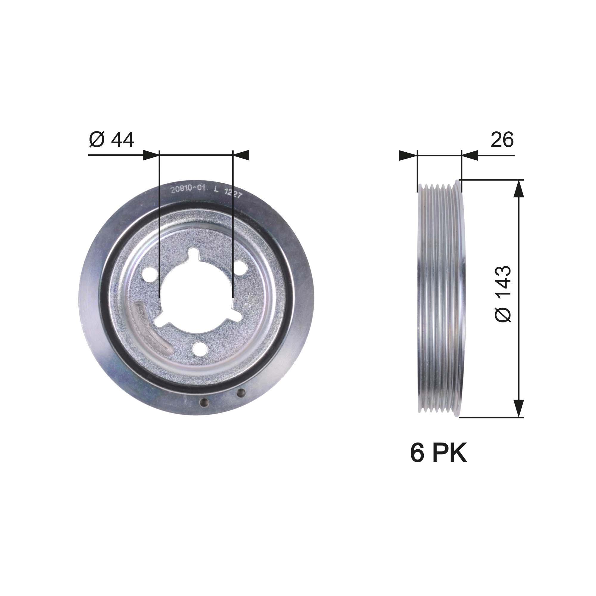 Krukaspoelie Gates TVD1055