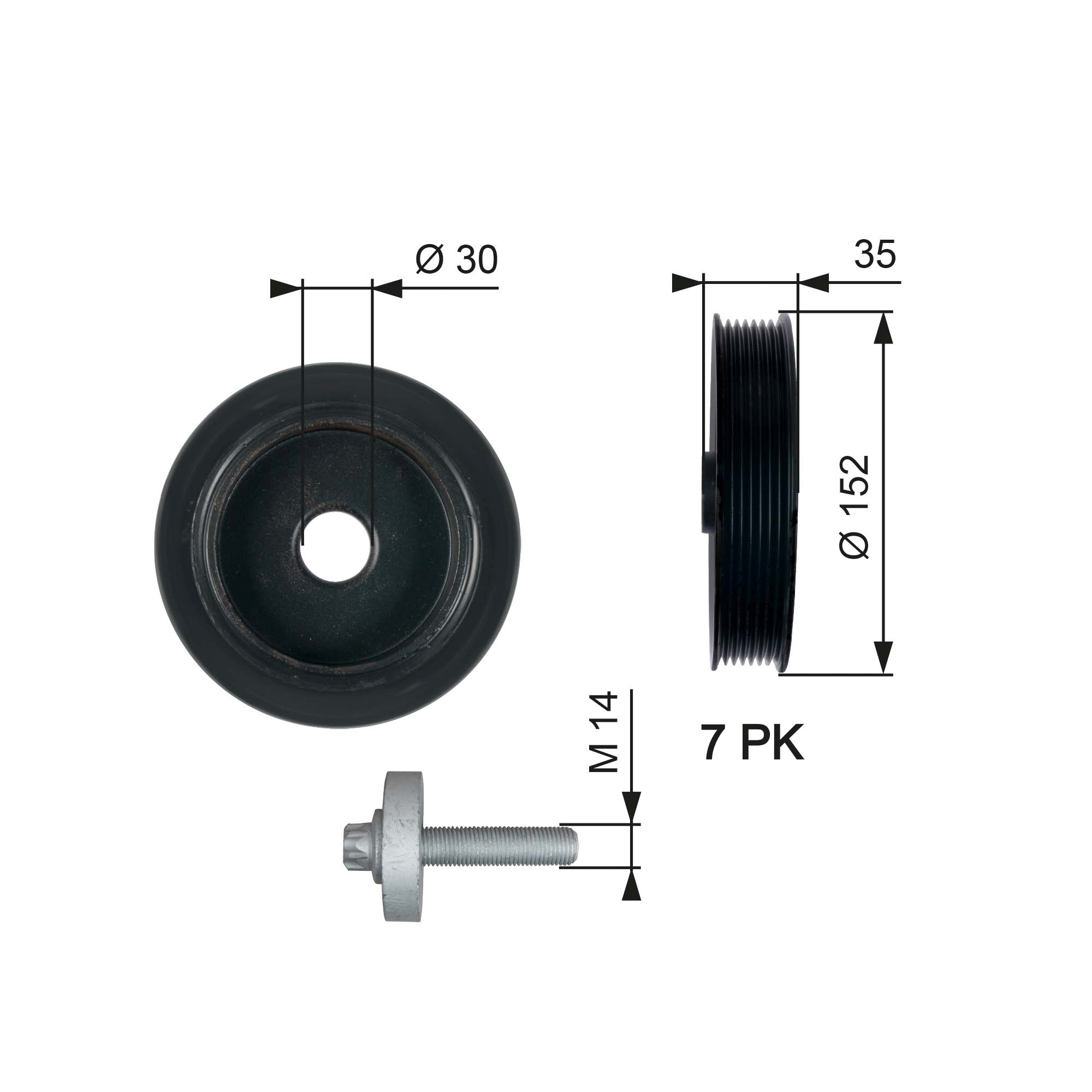 Krukaspoelie Gates TVD1127A