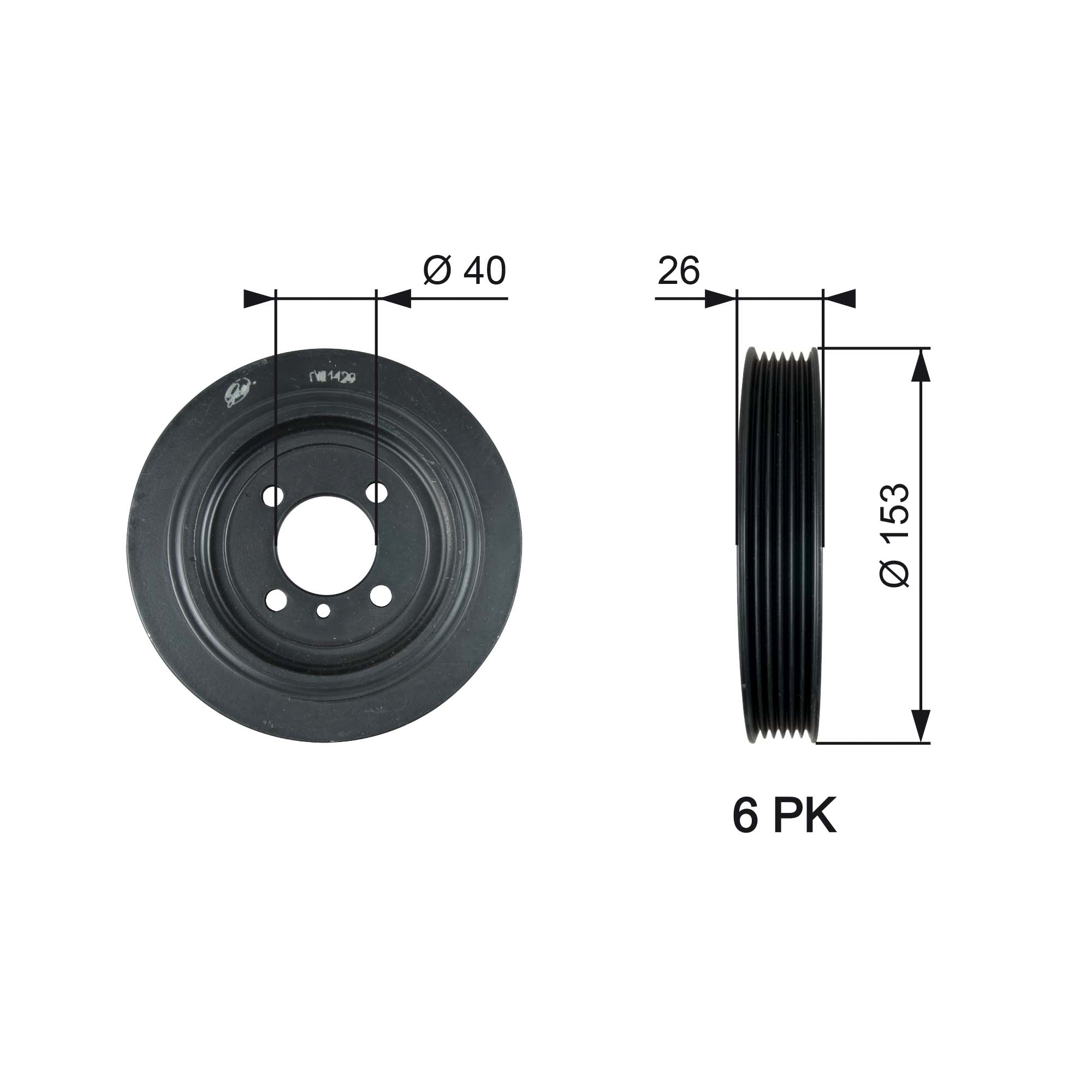 Krukaspoelie Gates TVD1129