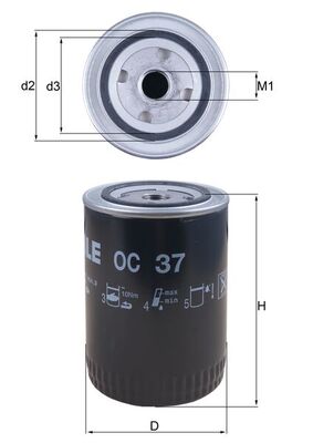 Knecht Oliefilter OC 37