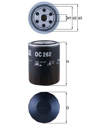 Oliefilter Knecht OC 262