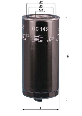 Oliefilter Knecht OC 143