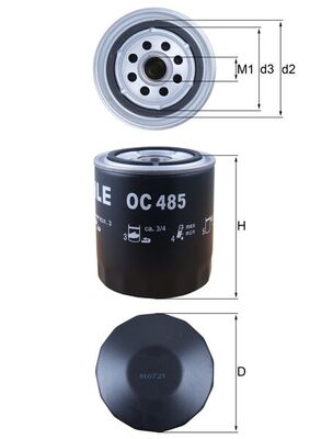 Oliefilter Knecht OC 485