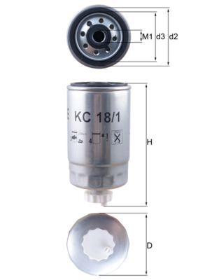 Brandstoffilter Knecht KC 18/1