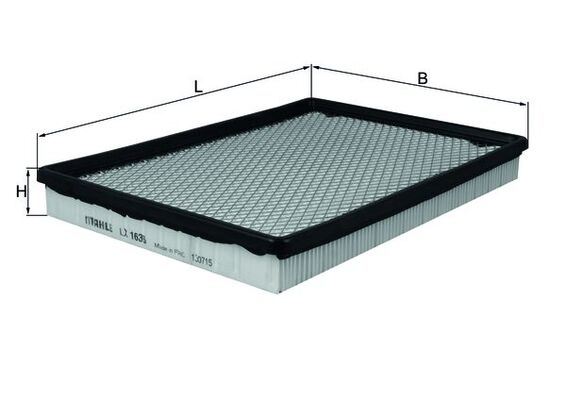 Luchtfilter Knecht LX 1636