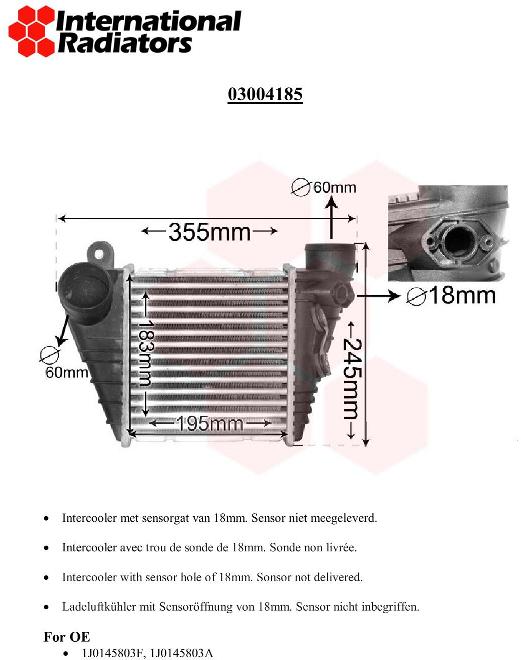 Van Wezel Interkoeler 03004185