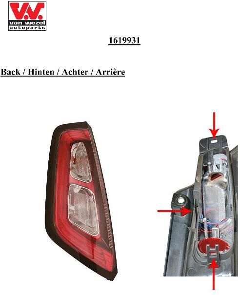 Van Wezel Achterlicht 1619931