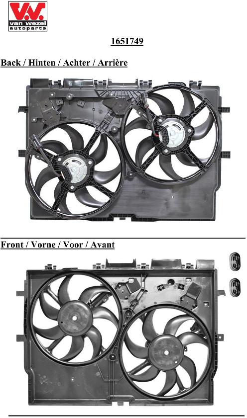 Van Wezel Ventilatorwiel-motorkoeling 1651749