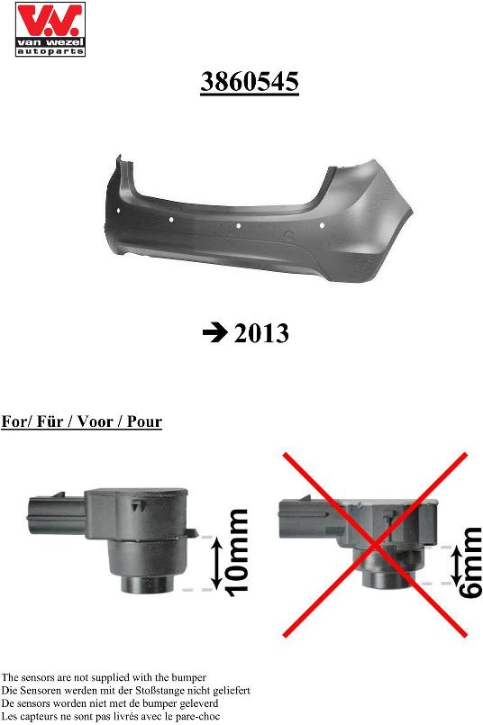 Van Wezel Bumper 3860545