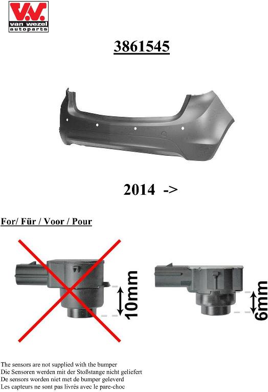 Van Wezel Bumper 3861545