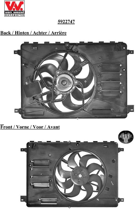 Van Wezel Ventilatorwiel-motorkoeling 5922747
