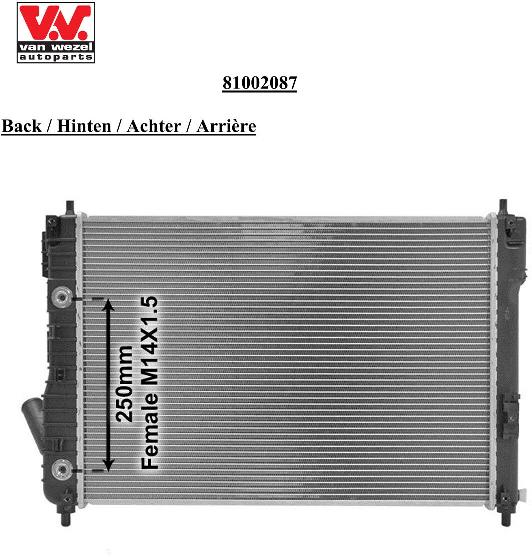 Van Wezel Radiateur 81002087