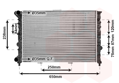 Radiateur Van Wezel 01002029