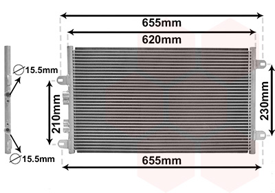 Airco condensor Van Wezel 01005077