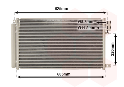 Airco condensor Van Wezel 01005115