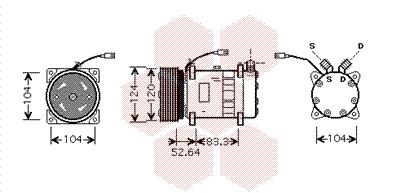 Airco compressor Van Wezel 0100K095