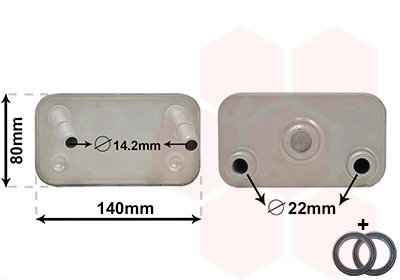 Van Wezel Oliekoeler motorolie 02003205