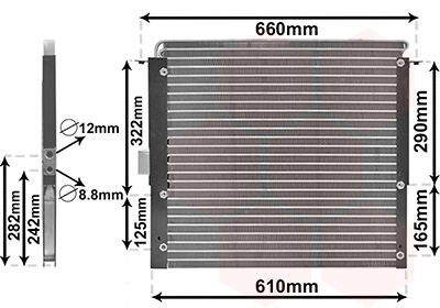 Airco condensor Van Wezel 02005075