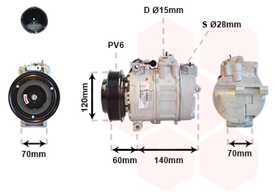 Airco compressor Van Wezel 0200K050