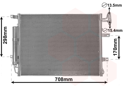 Airco condensor Van Wezel 02015701