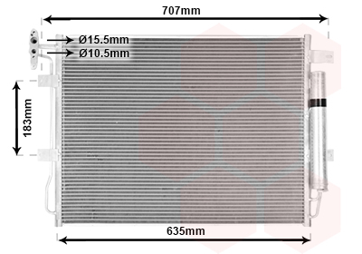 Airco condensor Van Wezel 02015703