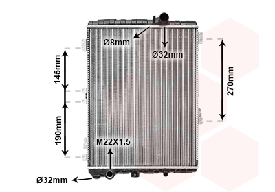 Radiateur Van Wezel 03002038