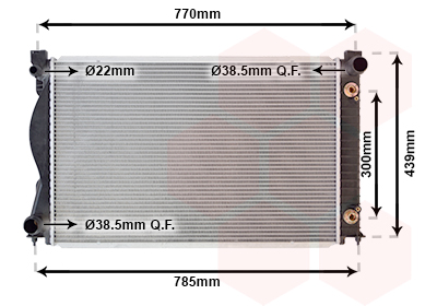 Radiateur Van Wezel 03002236