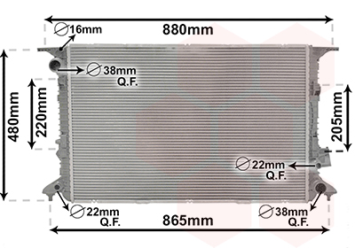 Radiateur Van Wezel 03002365