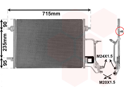 Airco condensor Van Wezel 03005116