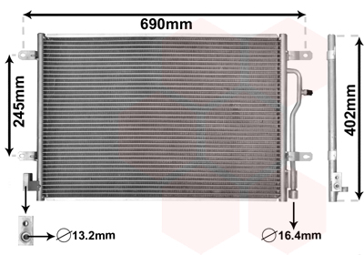 Airco condensor Van Wezel 03005194