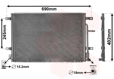 Airco condensor Van Wezel 03005238