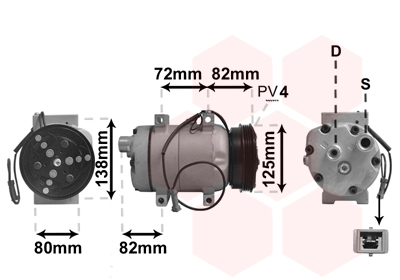 Airco compressor Van Wezel 0300K178