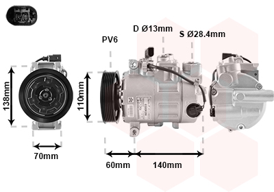 Van Wezel Airco compressor 0300K266